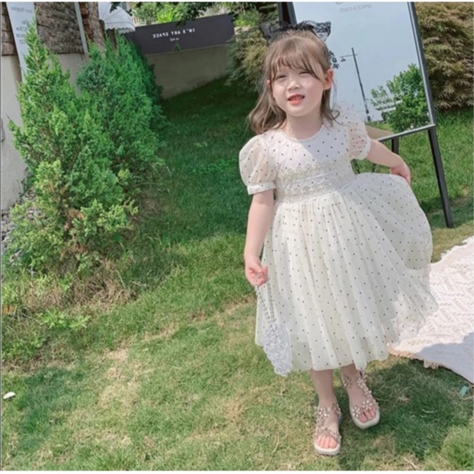 Váy đầm công chúa ren ngực cho bé gái 8-20kg