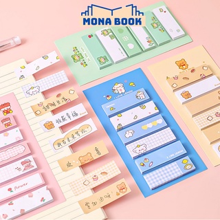 Giấy note cute, giấy đánh dấu trang dễ thương Monabook