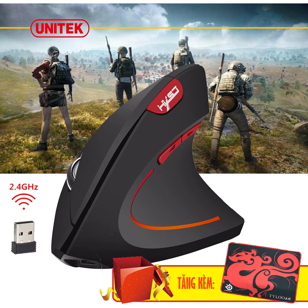 Chuột Không Dây Gaming 2.4G Thế Hệ Mới HXSJ T22 Tặng Kèm Tấm Lót Chuột Cao Cấp