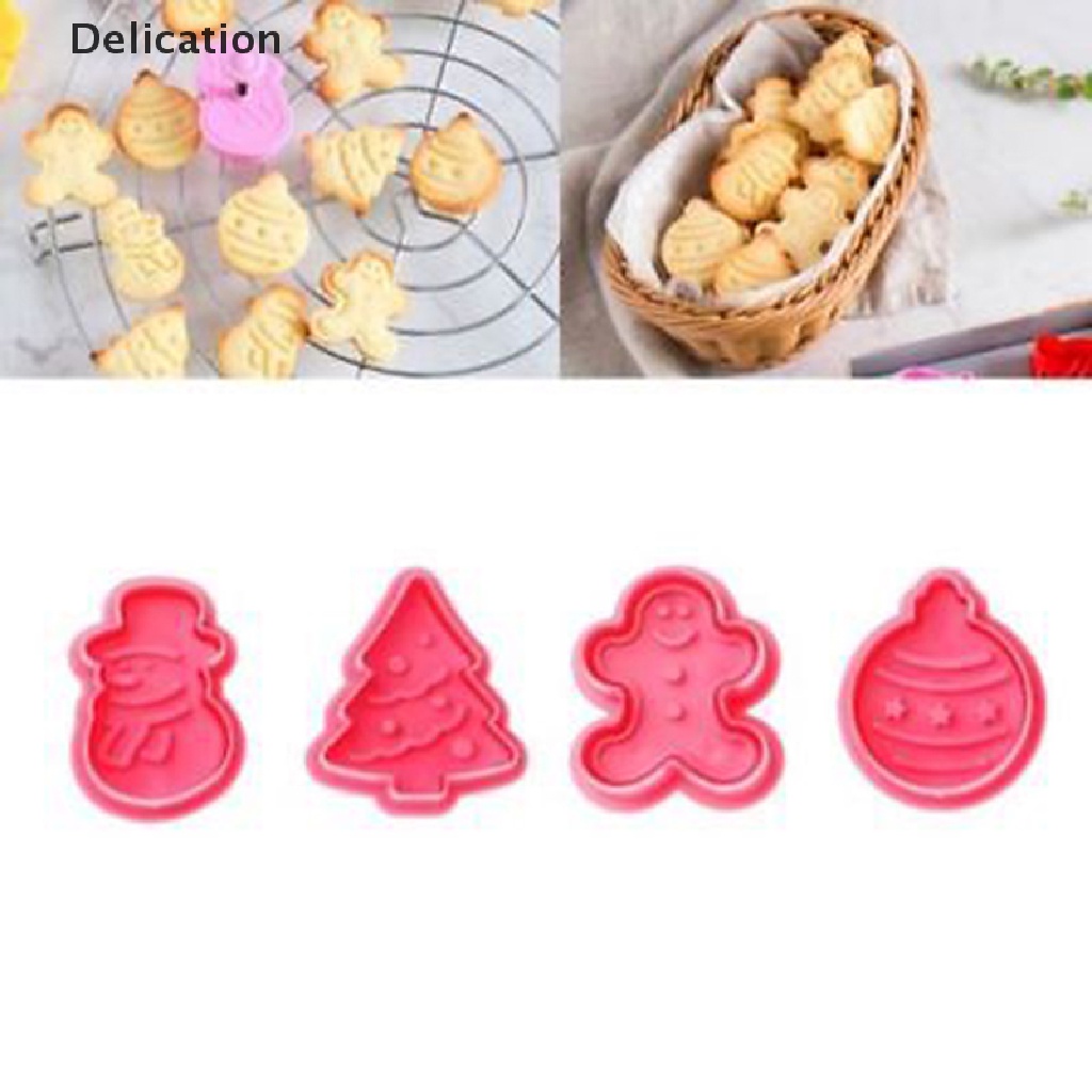 Bộ 4 Khuôn Cắt Bánh Quy Hình Giáng Sinh