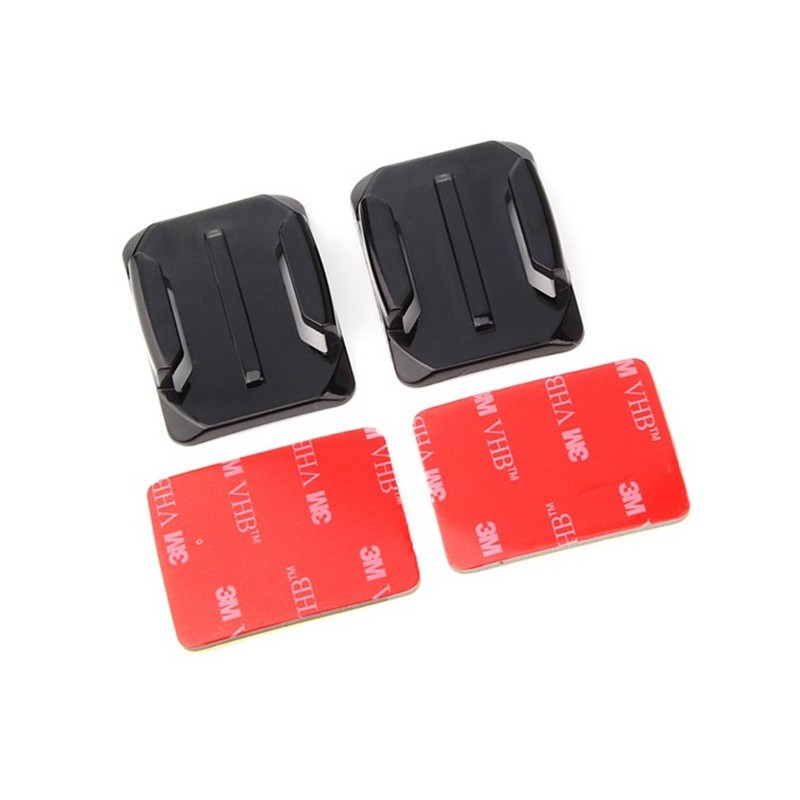 Bộ 2 giá đỡ dạng dán cong và 2 miếng dán phẳng cho camera hành trình GoPro Hero chất lượng cao