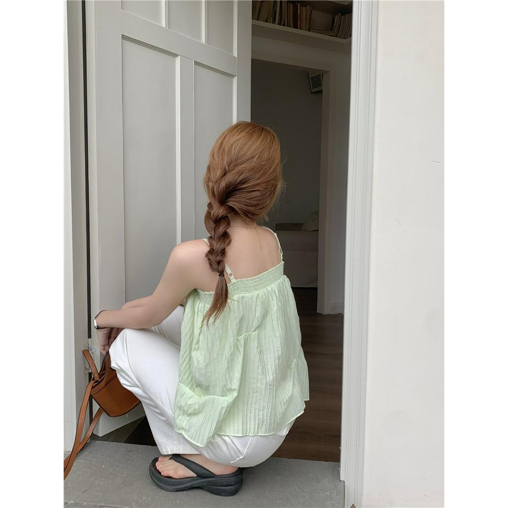 62241 Mùa Hè Phong Cách Mới Mỏng Nhìn Áo Yếm Phụ Nữ
