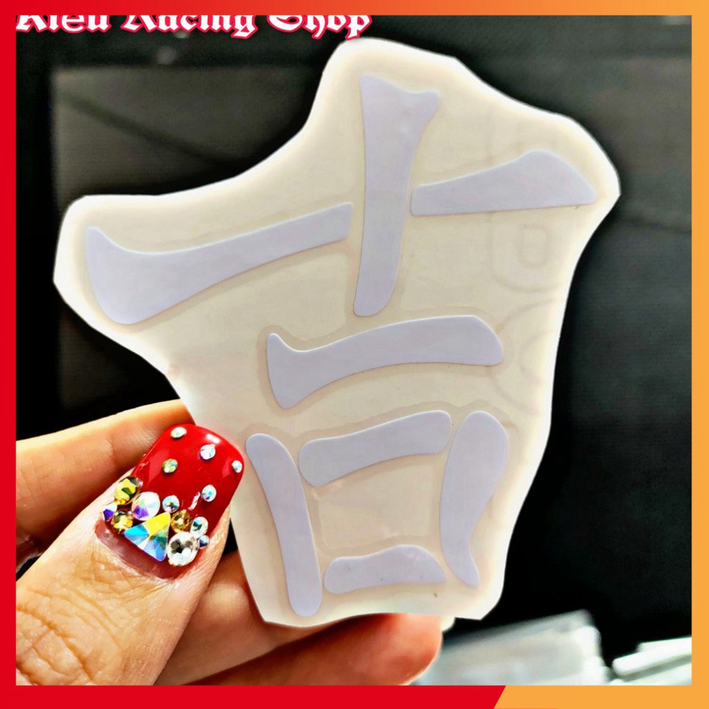 Tem chữ Tàu - Tem chữ Hoa dán xe máy