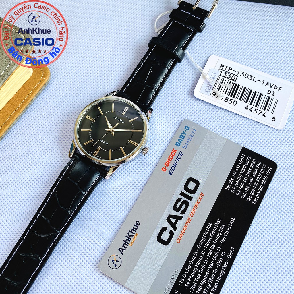 Đồng hồ nam Casio MTP-1303 chính hãng Anh Khuê MTP-1303D-7A MTP-1303L-1A dây thép kh