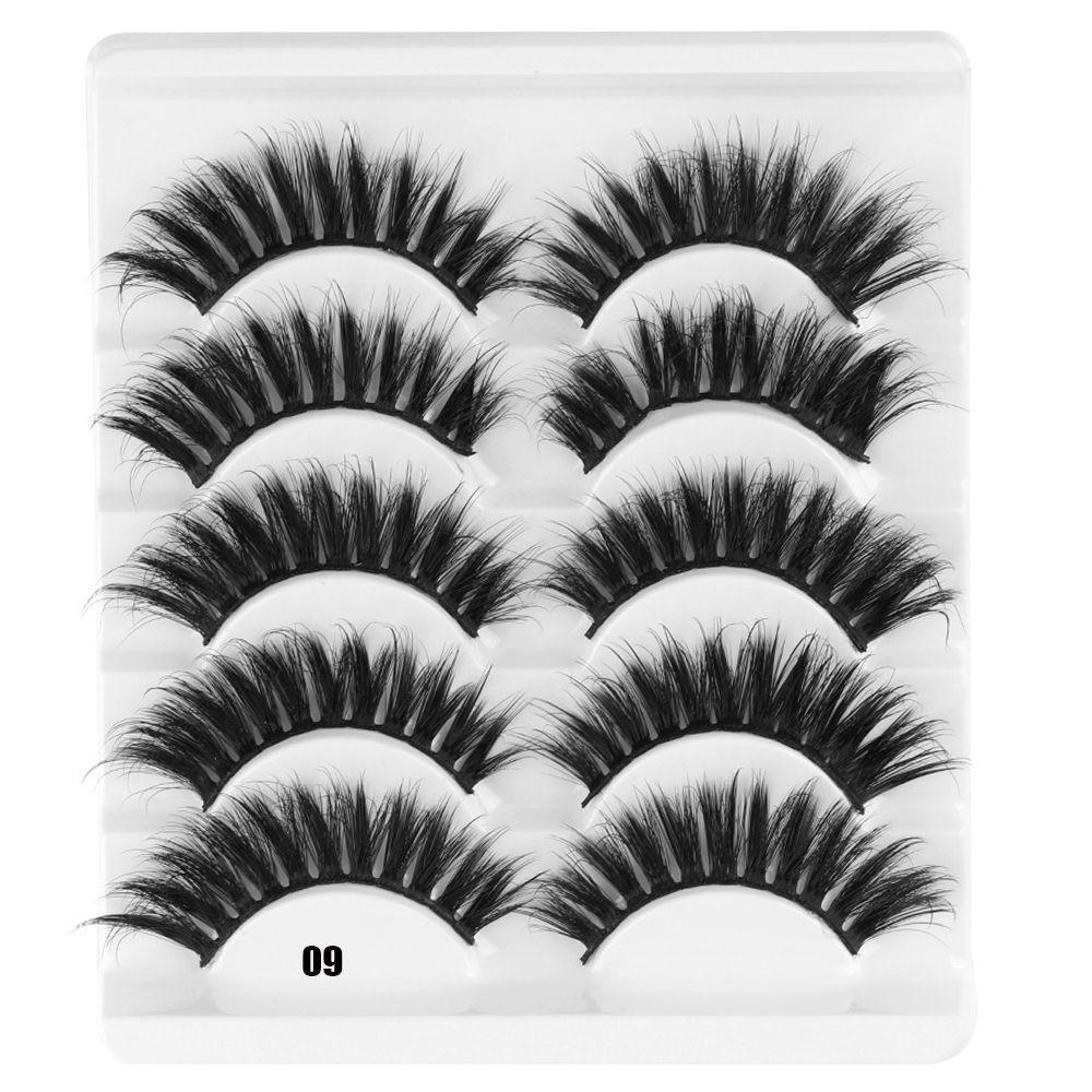 Bộ 5 Cặp Lông Mi Giả 3D Dài Tự Nhiên Thời Trang Cho Nữ