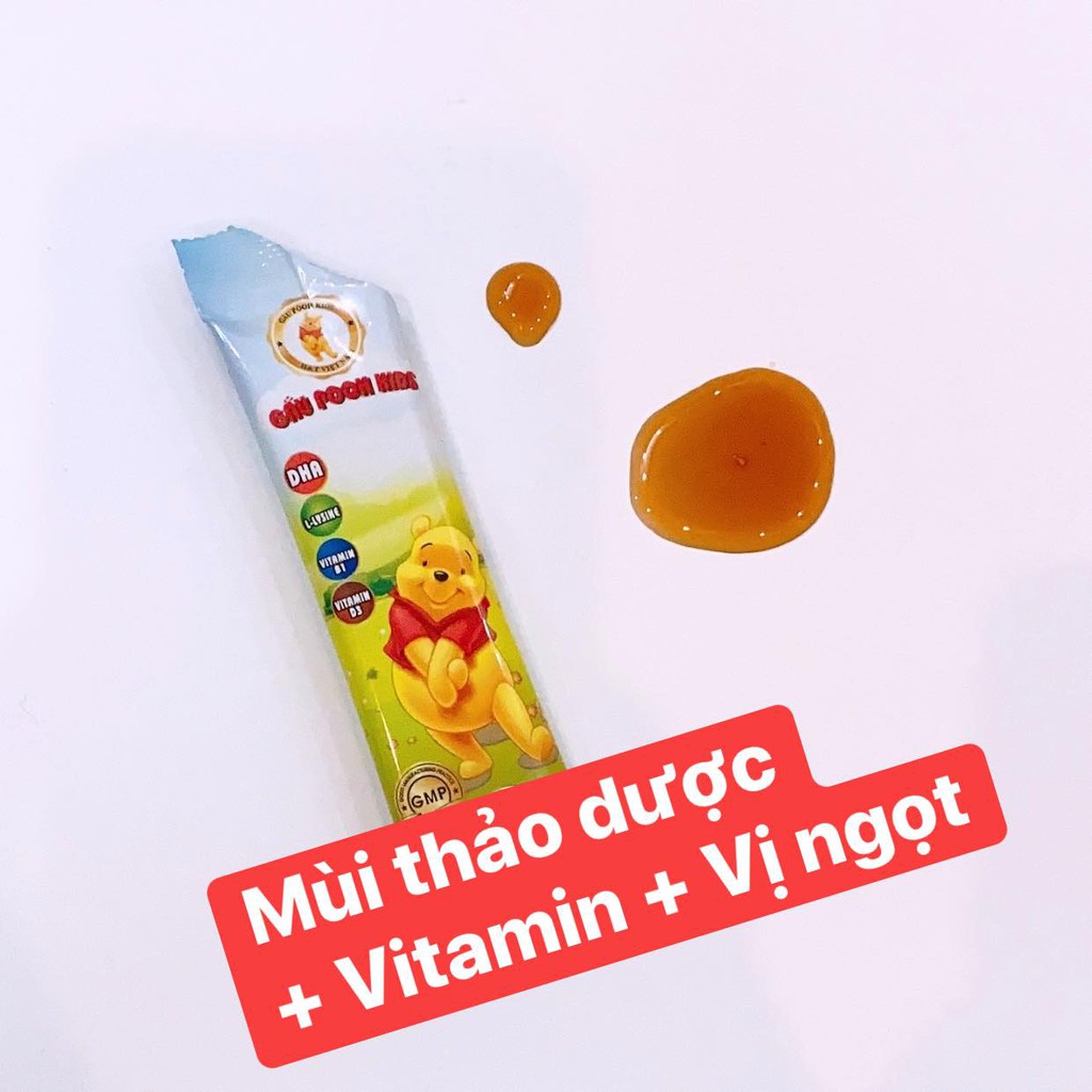 [HỘP 30 GÓI] SIRO BÉ ĂN NGON - GẤU POOH KIDS, SIRO CHUYÊN BIỆT GIÚP BÉ HẾT BIẾNG ĂN, TĂNG CÂN TỰ NHIÊN