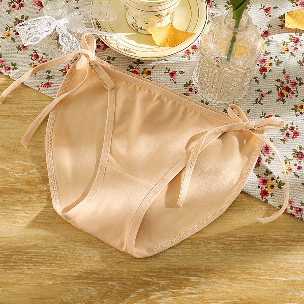 Quần Lót 2 Mảnh Lưng Thấp Phối Nơ Gợi Cảm