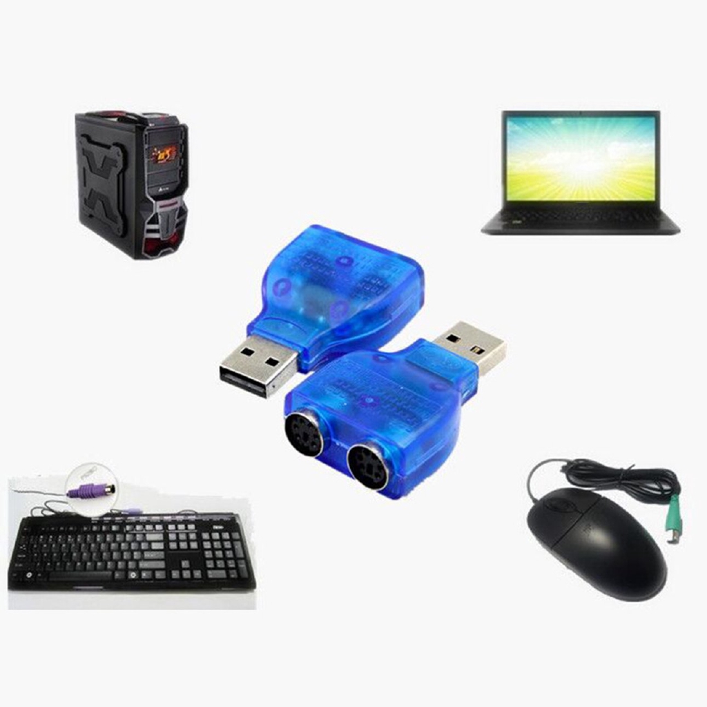 E 1pcs USB Male to Dual PS2 Female Adapter Converter Use For Keyboard Connector | BigBuy360 - bigbuy360.vn