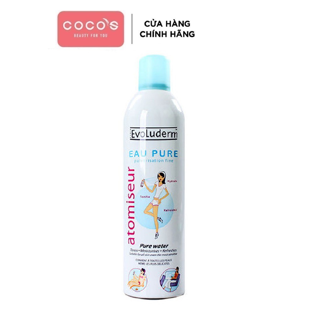 [Mã COSCOCOT4 -8% đơn 250K] Xịt khoáng Evoluderm dưỡng ẩm cấp nước cho da 400ml