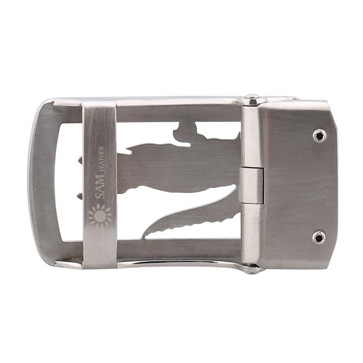 Dây Thắt Lưng Nam Da Bò Cao Cấp -Dây Nịt Nam SFDN013CSB -Mặt Khóa Inox 316 Nguyên Khối & Da Bò,BH 12 Tháng