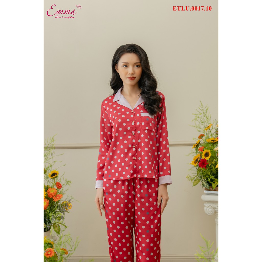 Bộ Đồ Mặc Nhà Bằng Lụa Thời Trang Emma ETLU.0017.10