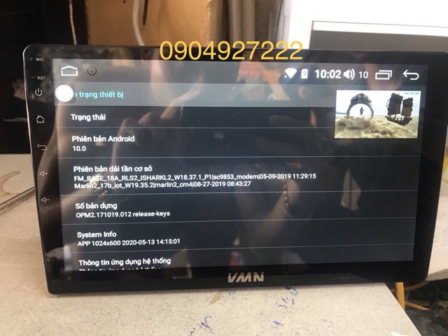 Màn hình android VMN Ram 4GB - bộ nhớ 64GB cắm sim 4G