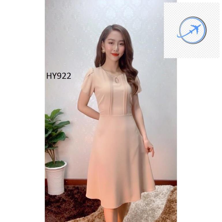 VÁY THIẾT KẾ CỔ GIỌT LỆ ĐÍNH HẠT TRAI, TAY CÁNH TIÊN, DÁNG XOÈ A