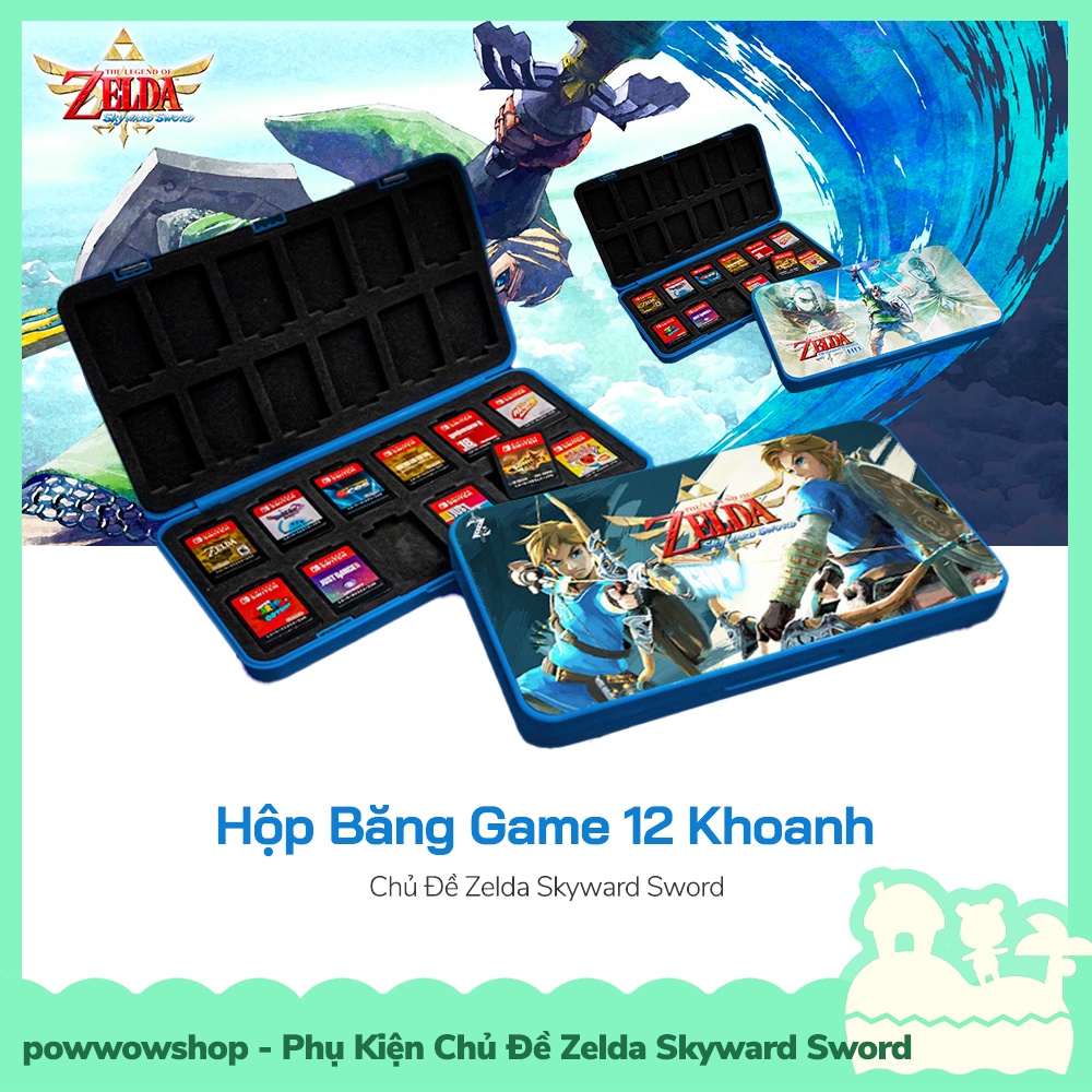 [Sẵn VN - Hỏa Tốc] Set Phụ Kiện Túi, Bọc Analog Joycon, Hộp Băng, Case Ốp Zelda Skyward Sword Cho Máy Nintendo Switch