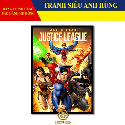 [MS1-25] Tranh - Poster Siêu Anh Hùng Có Khung Trang Trí