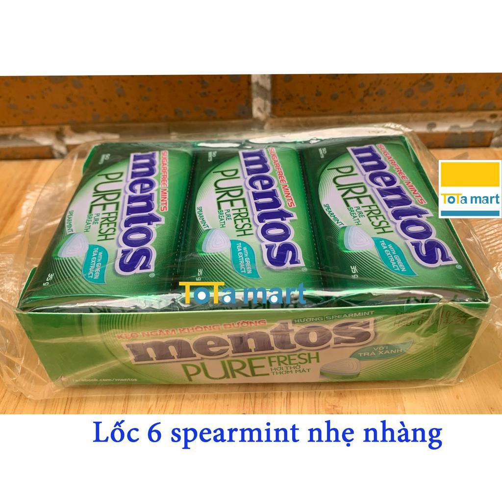 Lốc 12 hũ - 6 hũ kẹo ngậm MENTOS PURE FRESH/ CLEAN BREATH không đường đủ vị