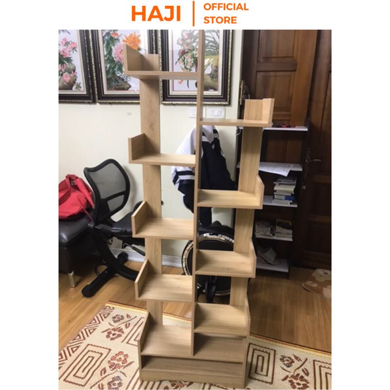 Kệ sách đứng hình cây 11 tầng lưu trữ vật dụng khoa học thương hiệu HAJI A66
