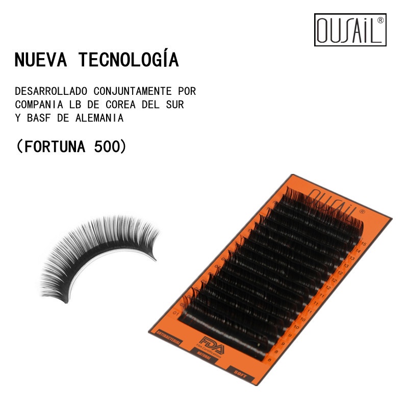 OUSAIL khuyến mãi 0,05-0,20mm độ dày tròn một chiều dài lông mi chồn dài dây nối dài đến hàng 12-15mm