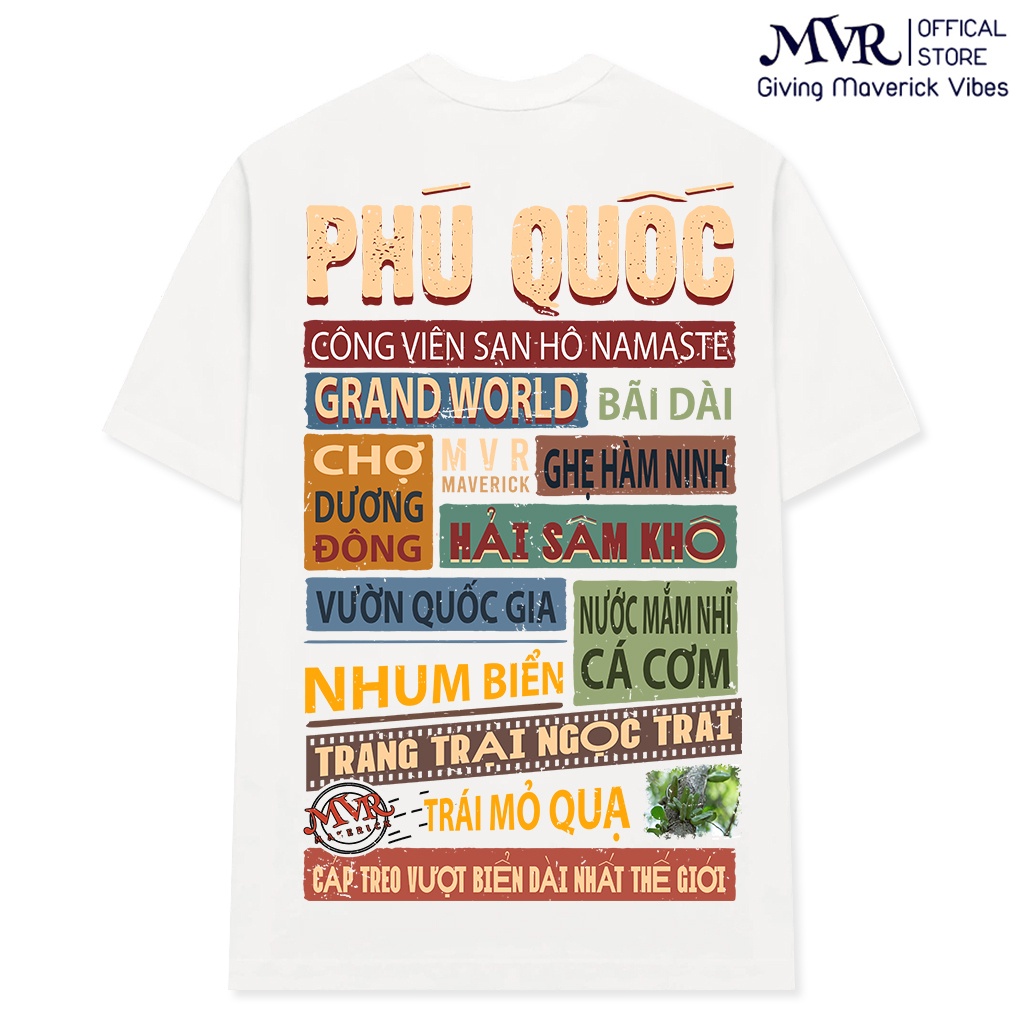 Áo thun Phú Quốc phông nam nữ Unisex phông cotton ao cặp du lịch tour gia đình fact UNDER MVR BB4241
