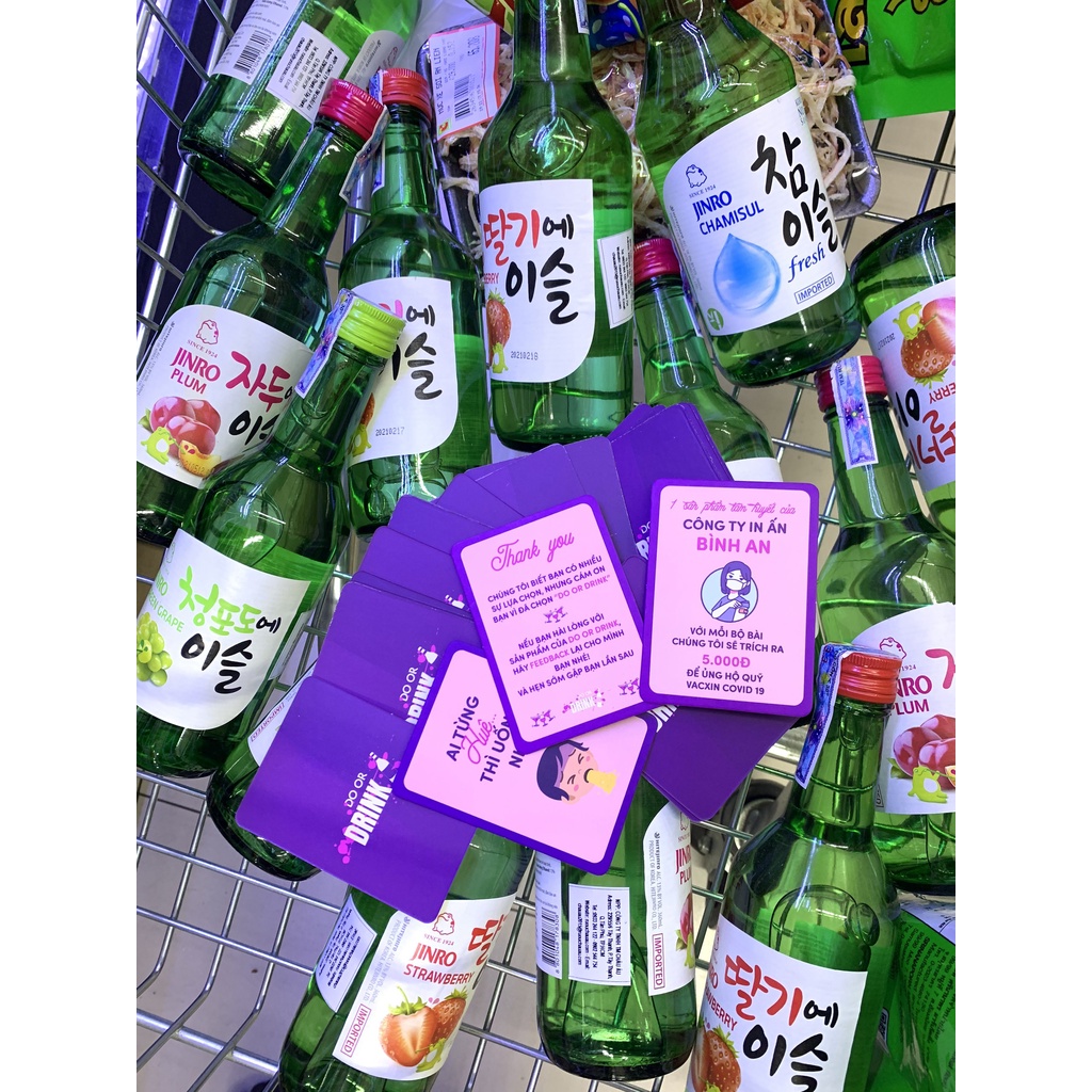 Uonggdee Bộ bài uống rượu drinking game, huệ, nốc out bài tiệc tùng uống rượu 83 lá không say không về