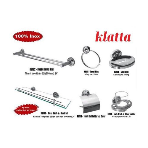 Bộ phụ kiện nhà tắm 6 món INOX KB-9068