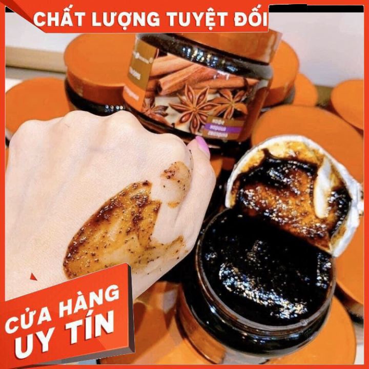 Tẩy da chết Quế hồi quế có hạt cafe của Nga 380g(hũ màu nâu ) tây sạch lớp tế bào già cỗi làm trắng mịn da (hàng chính h