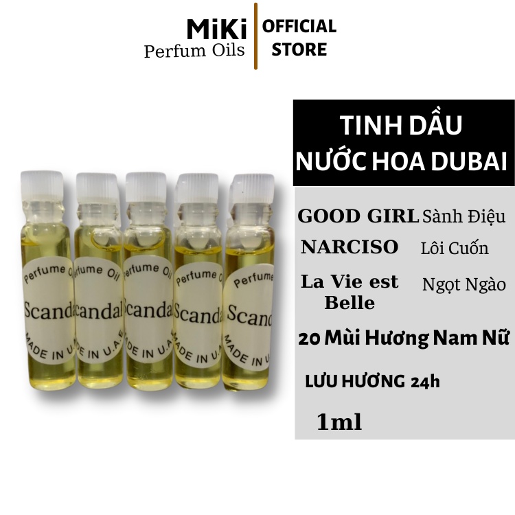 Tinh Dầu Nước Hoa Good Girl Cá Tính, Ngọt Ngào, Gợi Cảm 1ml