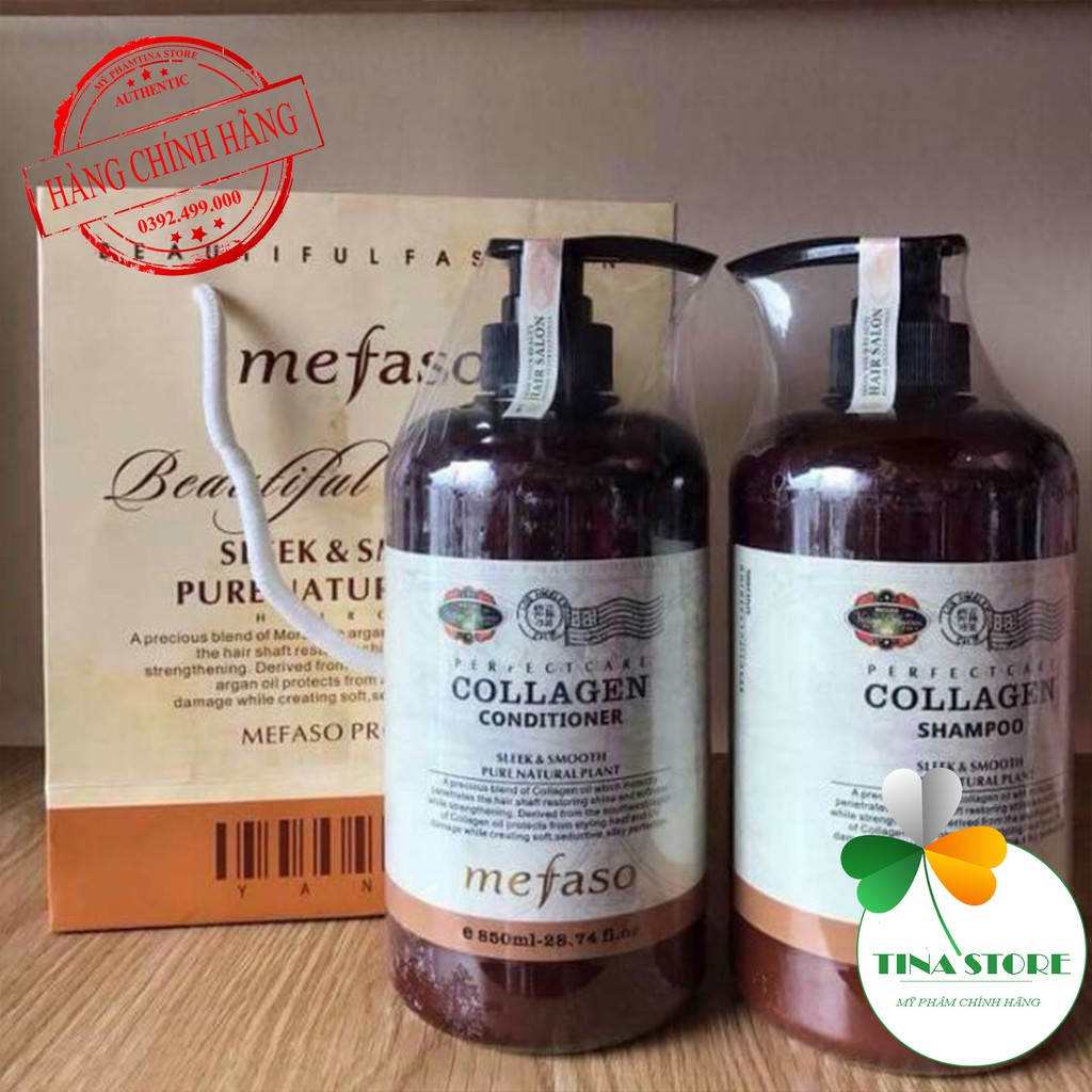 Miễn Ship🔥Cặp Dầu Gội Xả collagen Argan Mefaso 850ml | Ngăn Ngừa Gàu, Giảm Rụng Tóc, Phục Hồi Tóc Khô Xơ, Hư Tổn | BigBuy360 - bigbuy360.vn