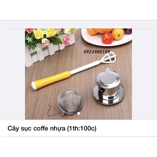 Cây đánh bọt cà phê nhựa