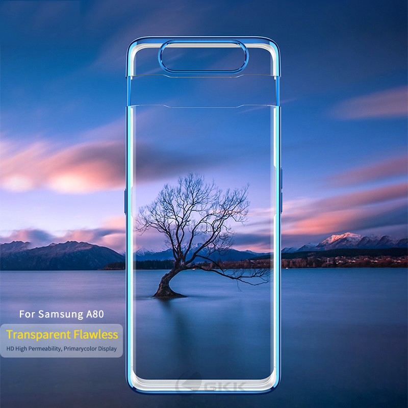 Ốp Điện Thoại Cứng Trong Suốt Mạ Viền Sang Trọng Cho Samsung Galaxy A80