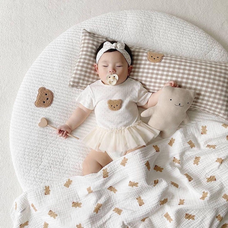 🐻Body chip váy ngắn tay cho bé gái🐻