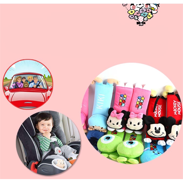 1 Cặp Vỏ Bọc Dây Đai An Toàn Xe Hơi Họa Tiết Siêu Anh Hùng Cho Bé