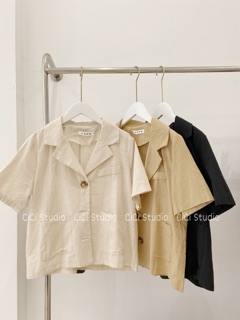 Áo blazer dáng lửng - ảnh thật
