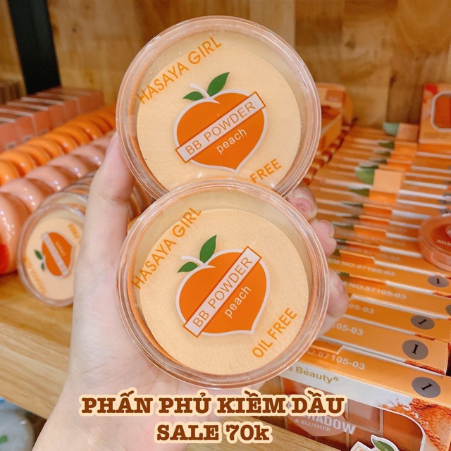 SALE NGHỈ BÁN-🍑PHẤN PHỦ TRÁI ĐÀO KIỀM DẦU HASAYA OIL FREE