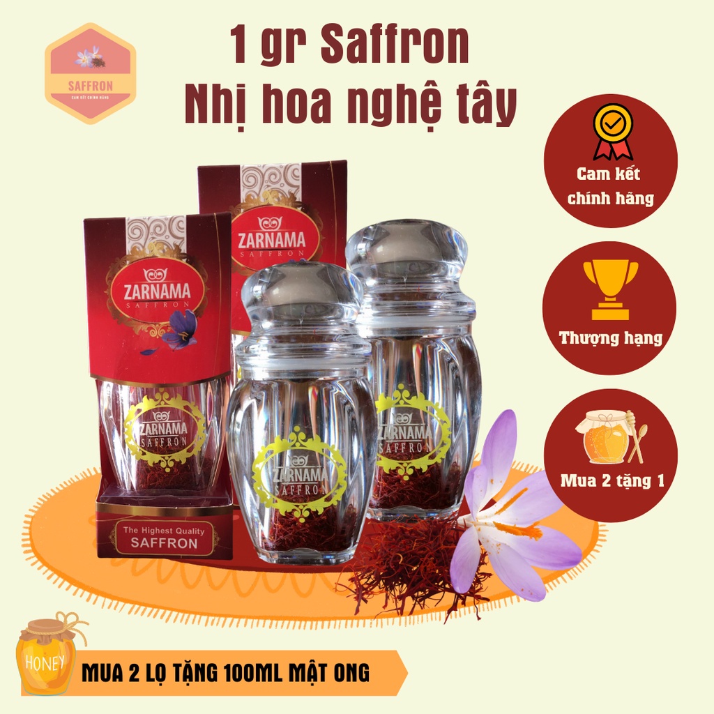 Saffron - Nhụy Hoa Nghệ Tây Iran Chính Hãng Hộp 1gr