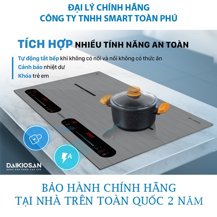Bếp từ đôi cao cấp chính hãng Daikiosan DKT-200006 new