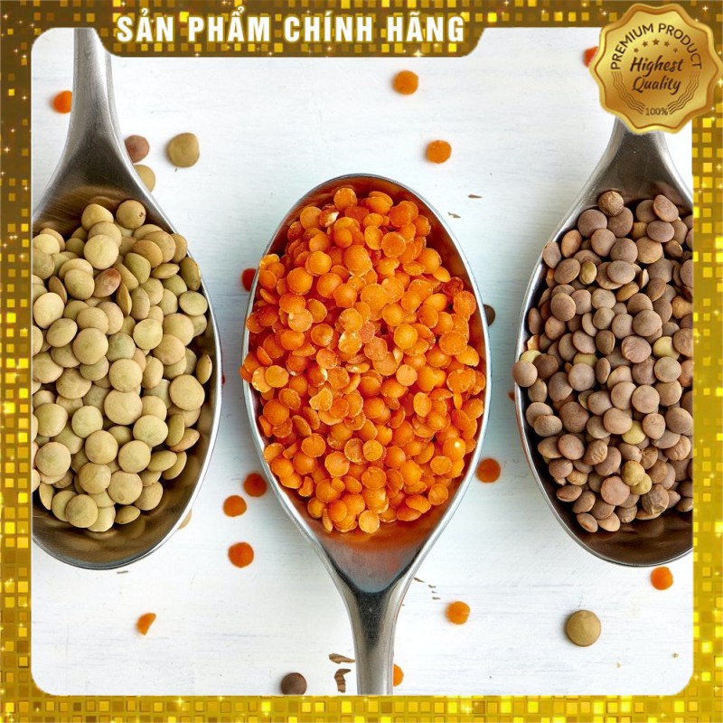 Đậu Lăng Xanh Hữu Cơ - NON GMO, không Gluten, không Cholesterol - 250gr - Organic Green Lentils