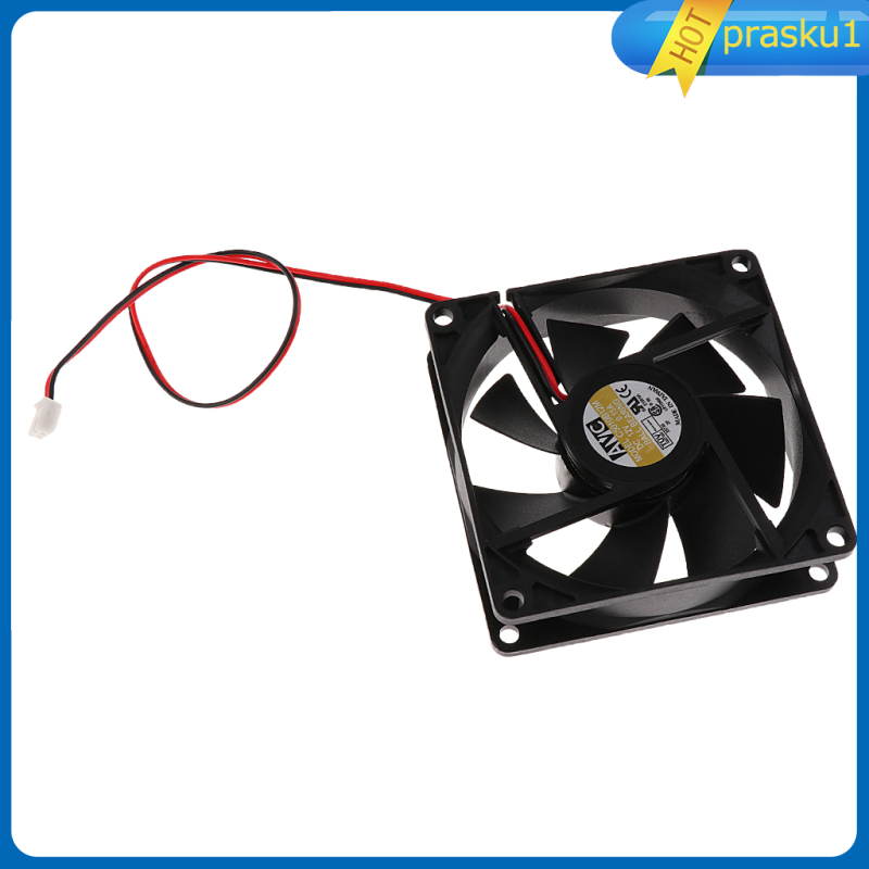 [PRASKU1]1Pack 80mm Case Fan 12V DC PC CPU Computer Cooling Fan   2Pin 8025