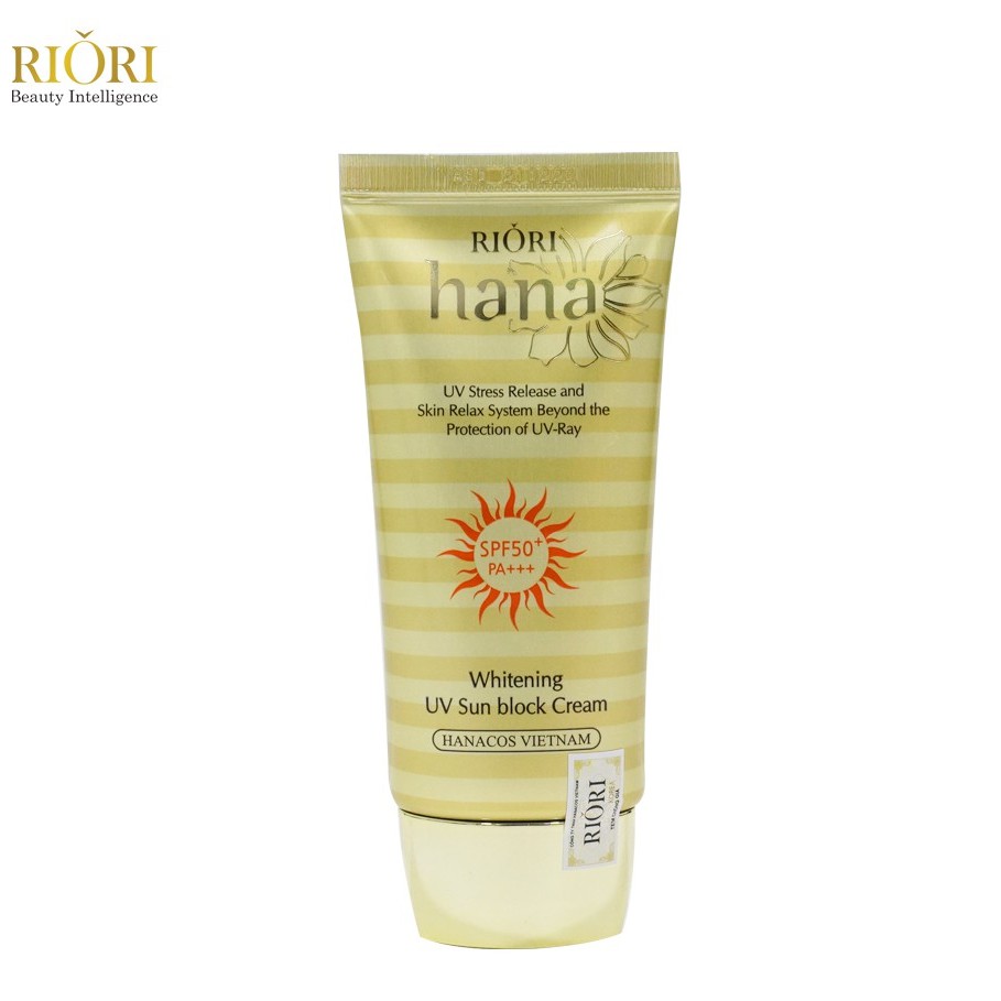 Kem Chống Nắng Nâng Tone RIORI WHITENING UV SUN BLOCK CREAM 50G