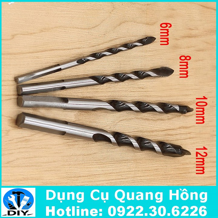 Bộ 4 mũi khoan đa năng 6-12mm khoan gạch, kính, gốm, sứ,...