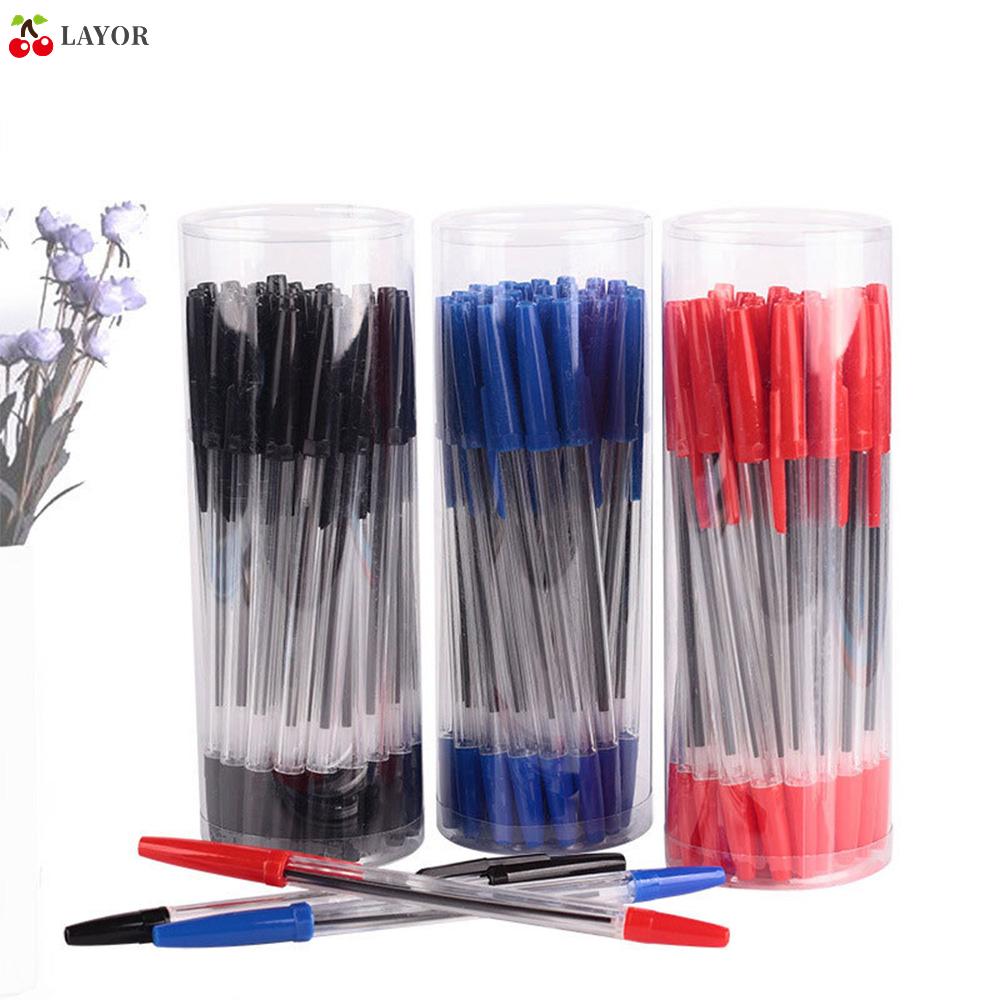 Set 5/10 Bút Bi 1mm Cán Dài Bằng Nhựa Dễ Thương Cho Bé