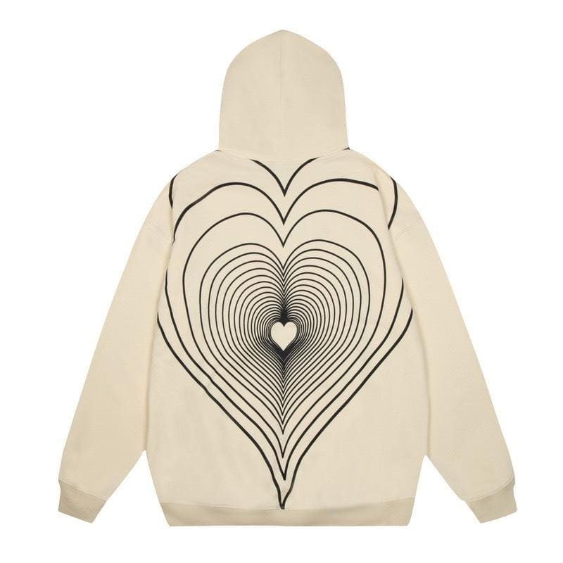 Áo hoodie nỉ da ca và nỉ bông in hình mê cung trái tim local brand hot trend TikTok