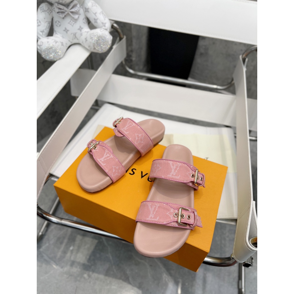 Dép nữ da thật thời trang cao cấp Louis Vuitton LV phong cách trẻ trung, năng động