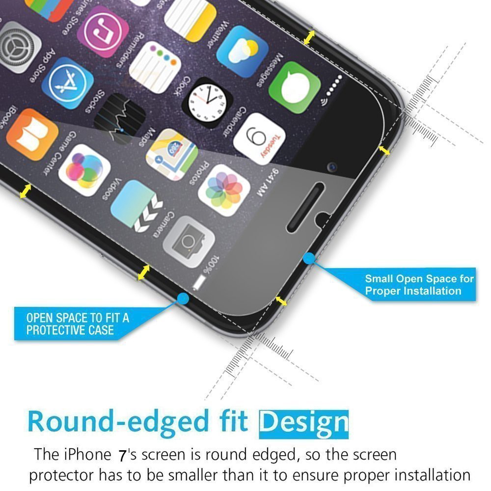 Set 3 kính cường lực bảo vệ toàn màn hình điện thoại 9H HD thích hợp cho iPhone 6S/ 7/ 8 Plus/ XR/ XS Max/ 7