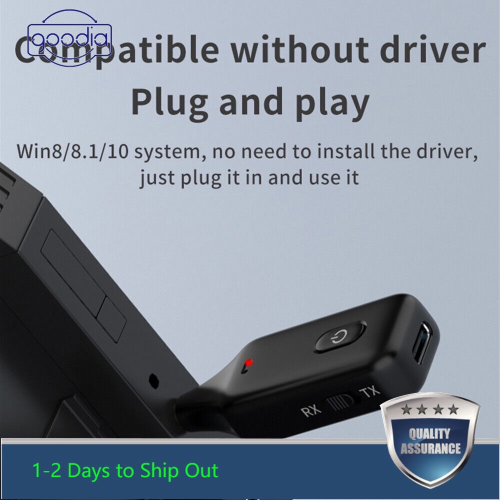 (Đang Bán) Bộ Thiết Bị Thu Phát Bluetooth 5.1 / 3.5mm Aux A2dp 2 Trong 1 Cho Xe Hơi