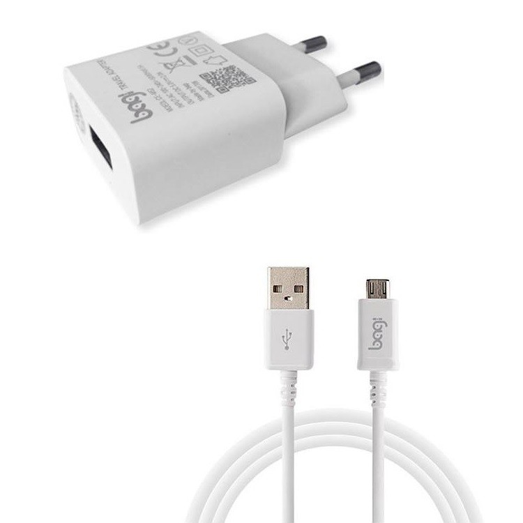 Combo Cáp Sạc & Củ Sạc MicroUSB CB-M52 Cho Samsung, Sony, Oppo,… - Chính Hãng Bagi – Bảo Hành 12 Tháng 1 Đổi 1