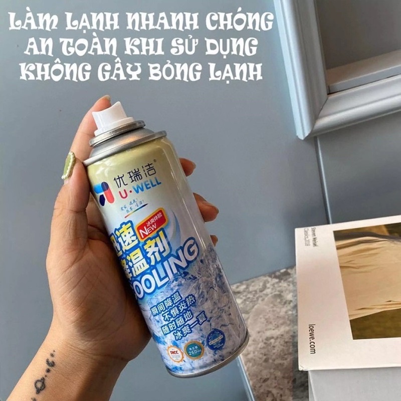 Bình xịt làm lạnh siêu nhanh Cooling 260ml