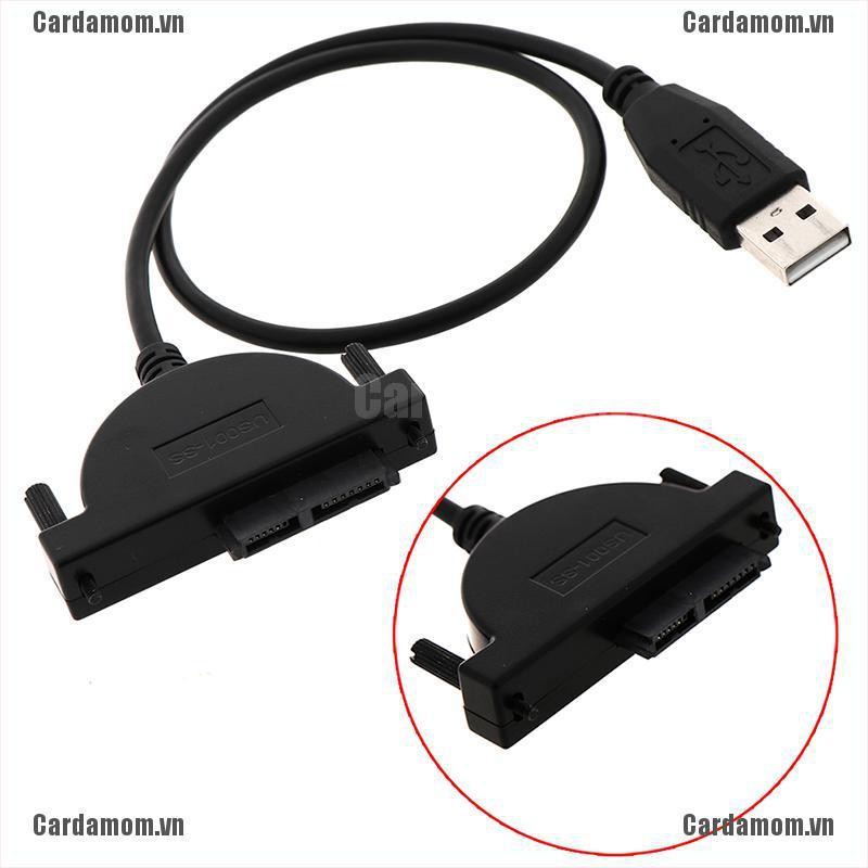 Cáp Chuyển Đổi Usb 2.0 Sang Mini Sata Ii 7+6pin Cho Laptop Cd/Dvd Rom (Lj)