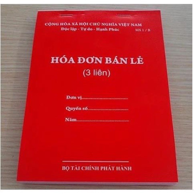 Hóa đơn bán lẻ 1,2,3 liên 100 tờ A5
