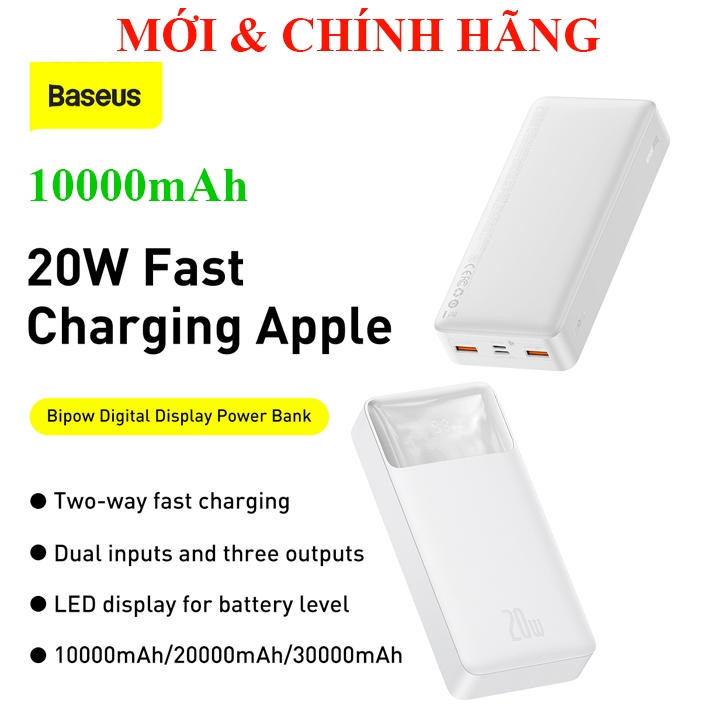 Pin sạc dự phòng Baseus 20W Bipow Digital Display Power Bank